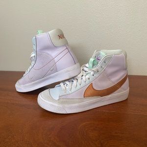 Nike Blazer Mid 77 Barely Grape Metallic Copper Size 4.5 Youth DQ6084 500